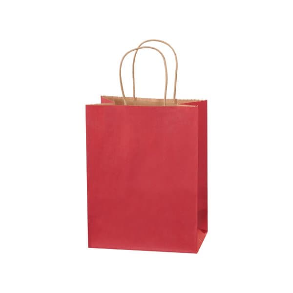 Bsc Preferred 8 x 4-1/2 x 10 1/4'' Scarlet Tinted Shopping Bags, 250PK BUY00029598 - main